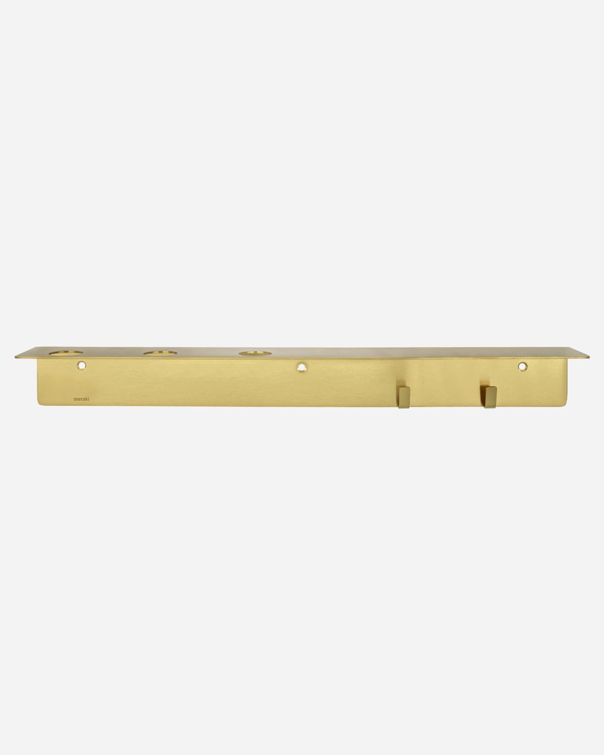 Meraki - Bottle hanger with hooks, Brushed brass/Black/silver finish