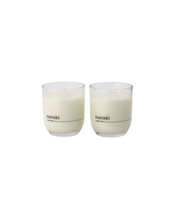 Meraki - Scented Candle (Forrest Rain, 2stk.)