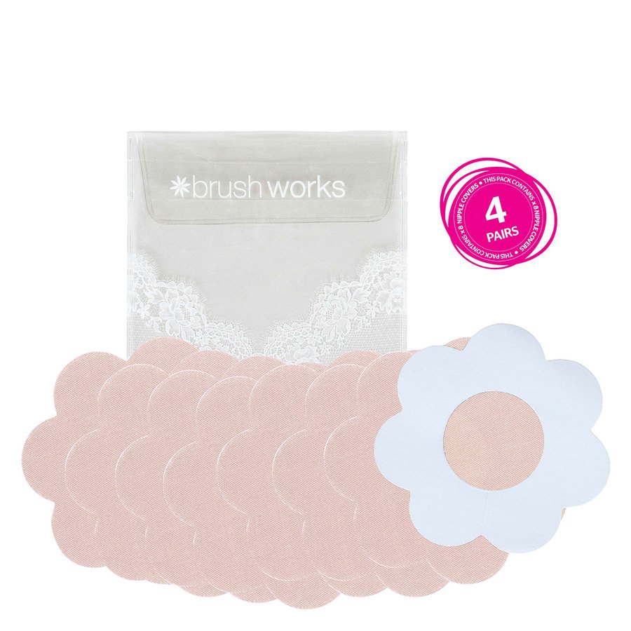 Brush Works - Nude Satin Nipple Covers (4stk)