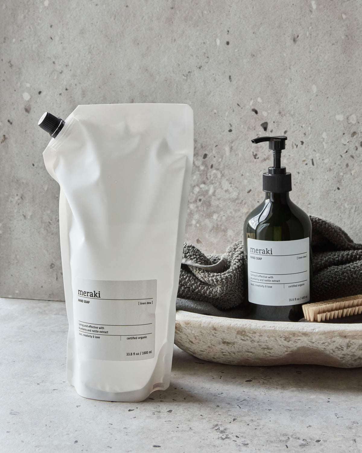 Meraki -Hand soap, Linen dew refill