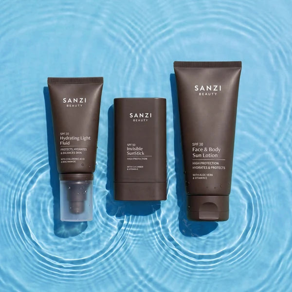 PAKKE: HYDRATING LIGHT FLUID SPF30/50 + FACE & BODY SUN LOTION SPF30/50 + INVISIBLE SUN STICK SPF50